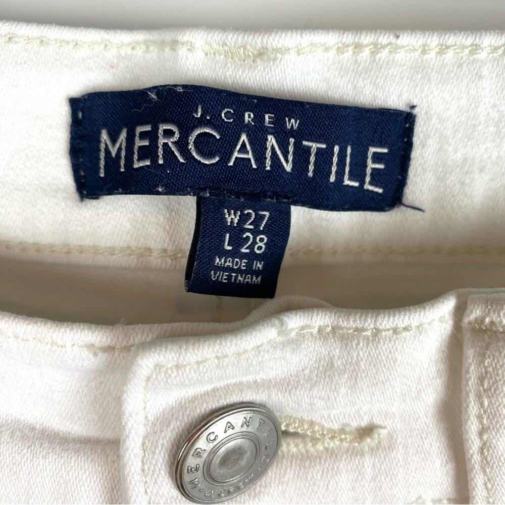 J Crew Mercantile 10” Highest Rise Skinny Jeans Denim Frost Wash Women’s Sz 27 - Picture 6 of 11